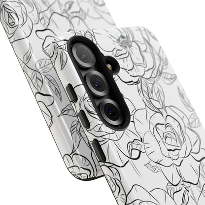 Intricate Rose Sketches - Samsung Case