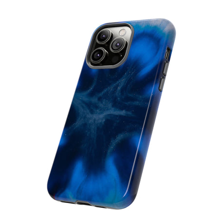 Blue Star Marble Ink Art iPhone Case (Protective) Phone Case