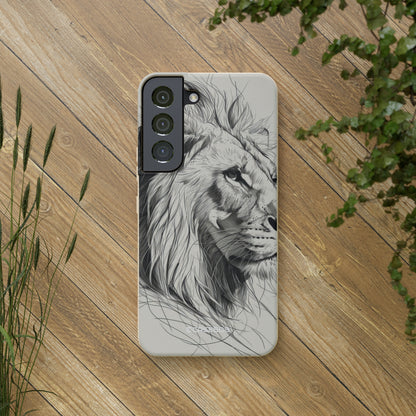 Majestic Linework Lion | Biodegradable Phone Case