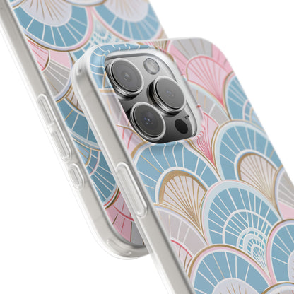 Art Deco Pastel Fan Pattern - Flexi iPhone 16 Phone Case