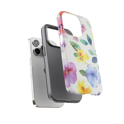Whimsical Watercolor Florals - iPhone Case