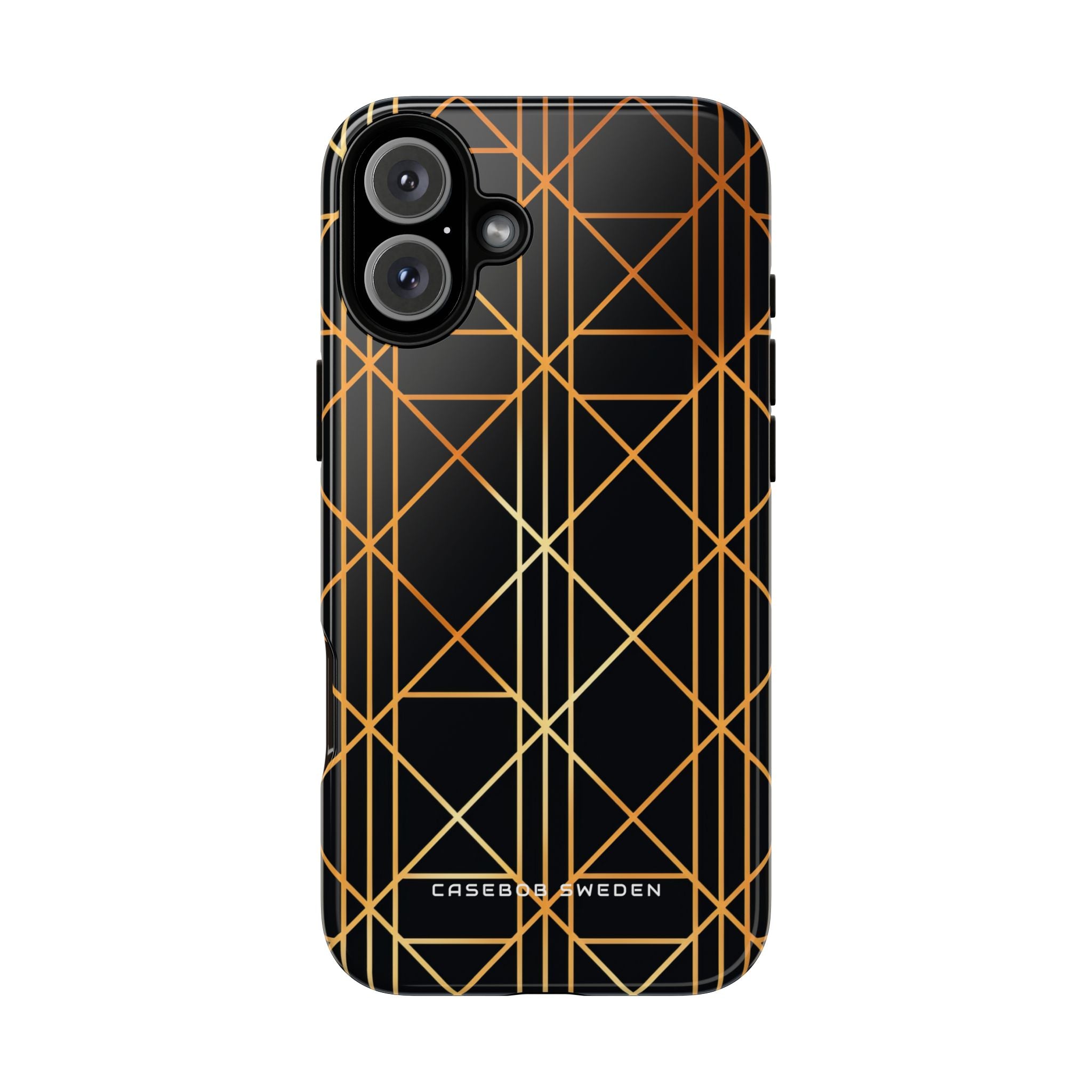 Golden Geometric Elegance iPhone 16 - Tough Phone Case