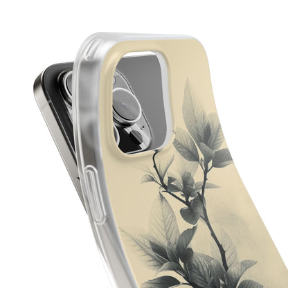 Beige Branch Art - Flexi iPhone 16 Phone Case