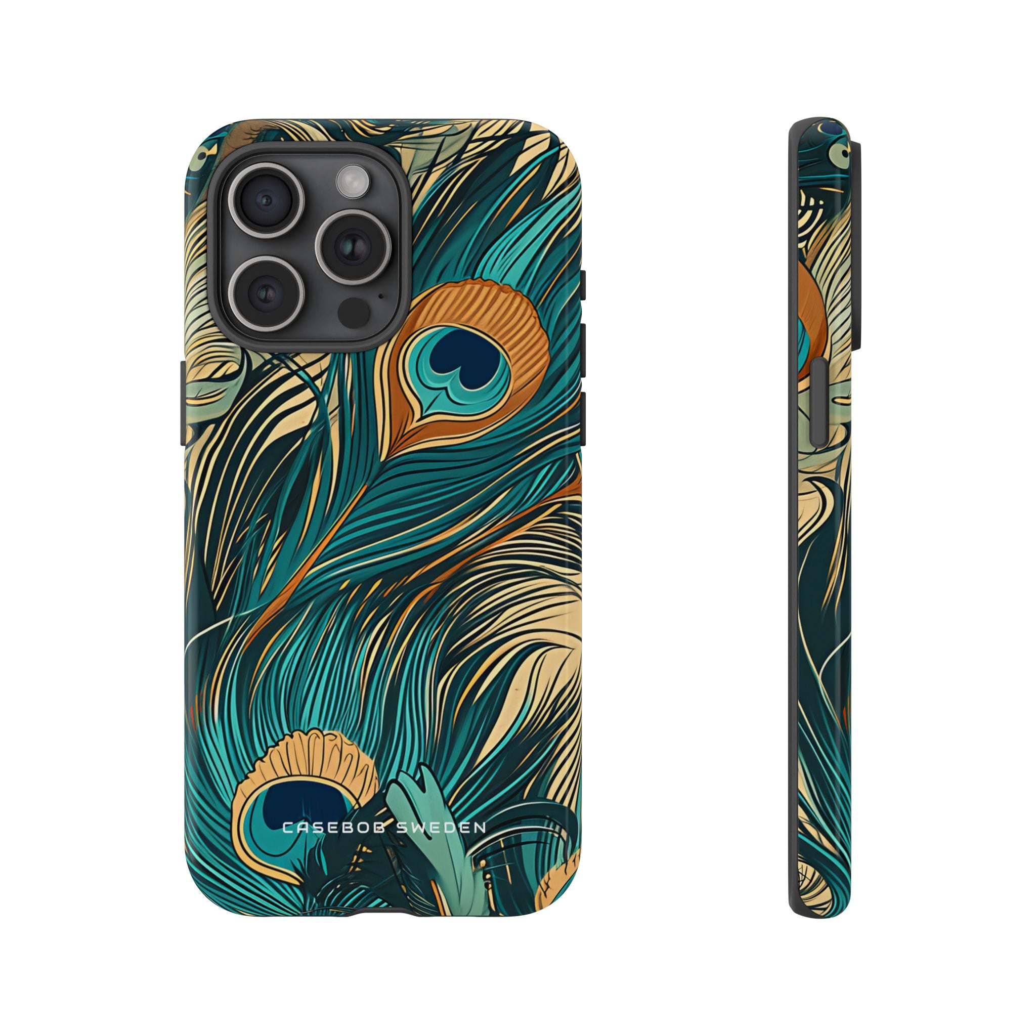 Art Nouveau Peacock Elegance iPhone 15 - Tough Phone Case