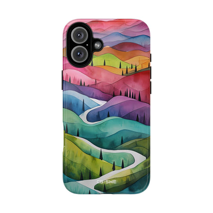 Whimsical Colorful Valleys - iPhone Case