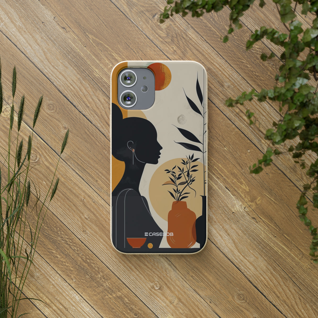 Modern Silhouette Tranquility | Biodegradable Phone Case