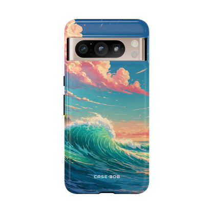 Turquoise Curl Google Pixel 8 Pro Case - Tough