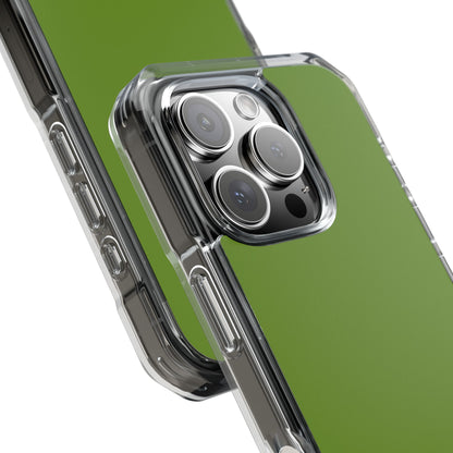 Olive Green - Clear Impact iPhone 16 Phone Case