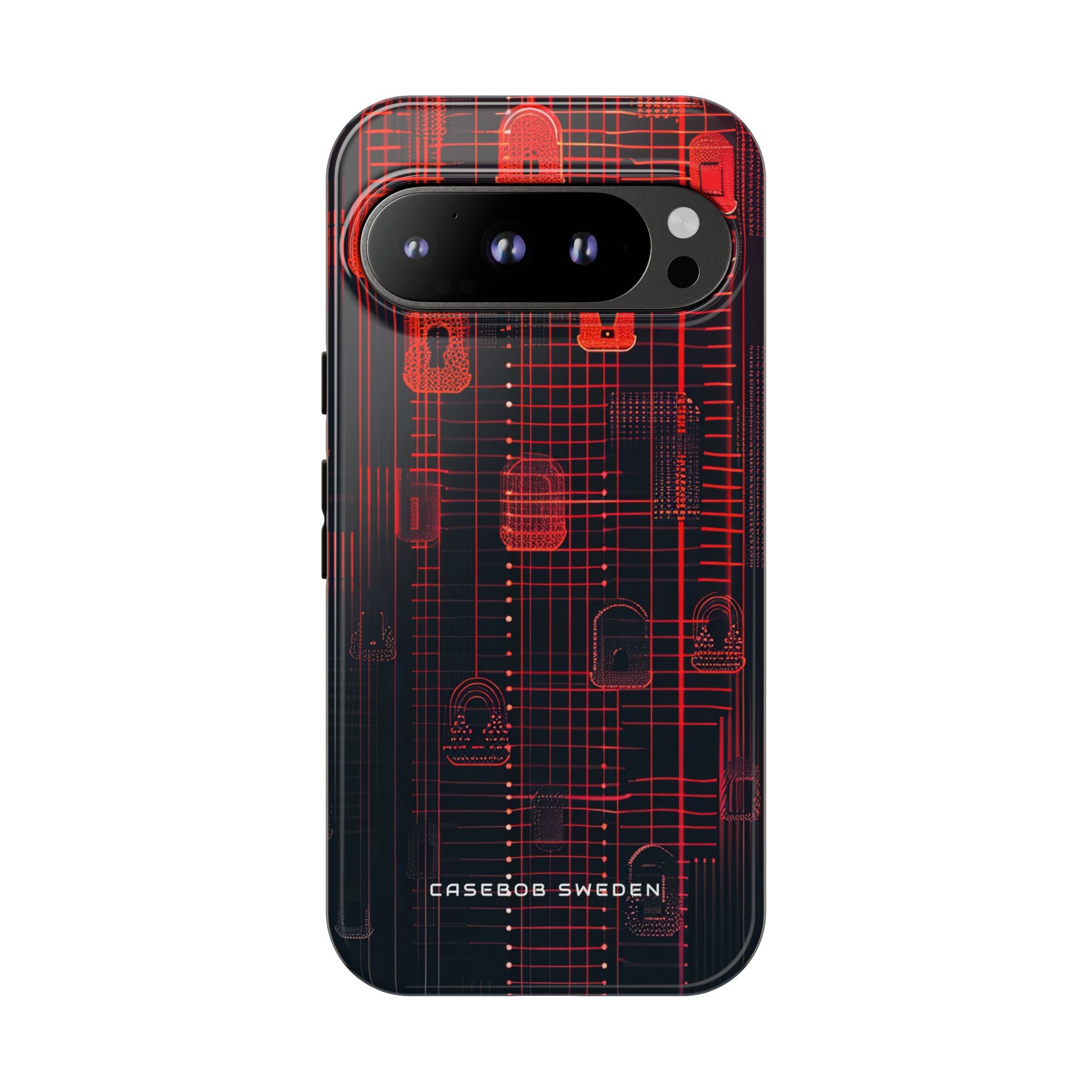 Cyber Gradient Locks Google Pixel 9 - Tough Phone Case