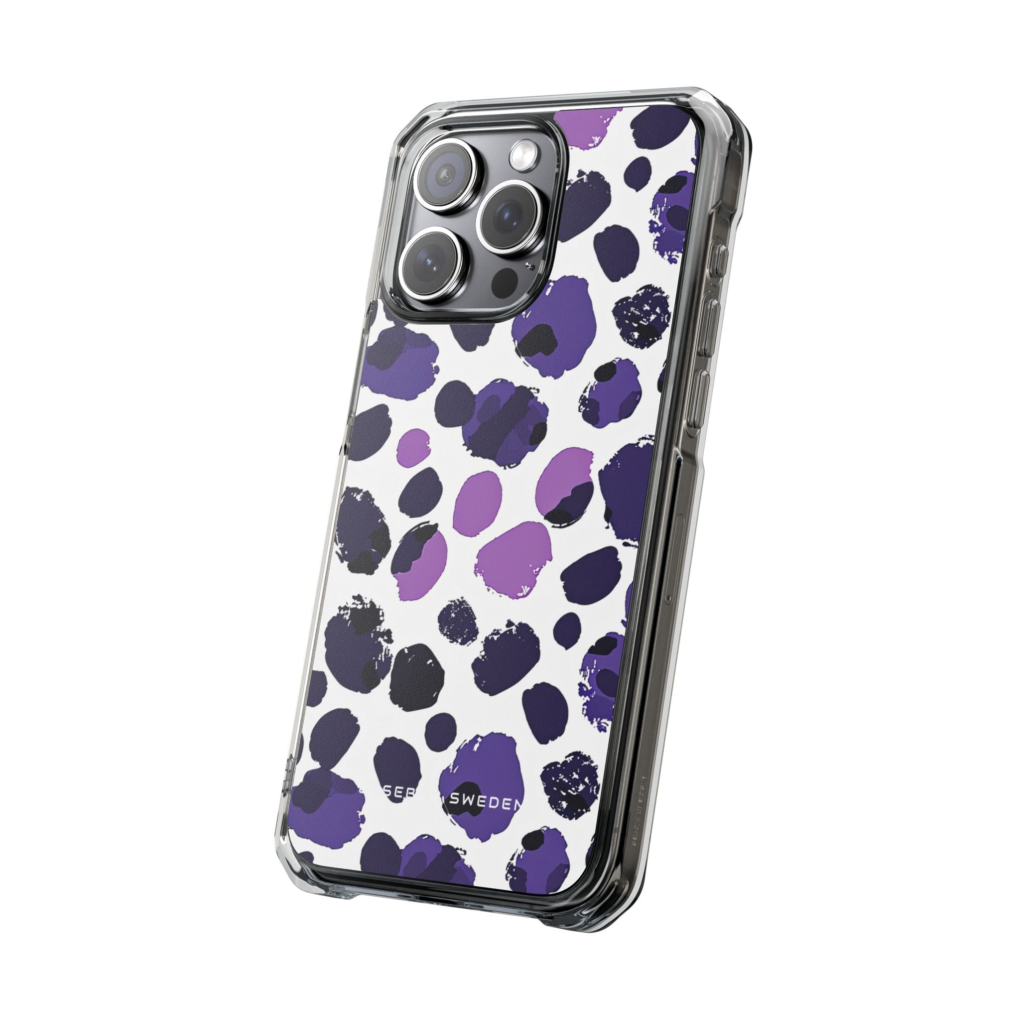 Purple Inkblots iPhone 15 - Clear Impact Phone Case