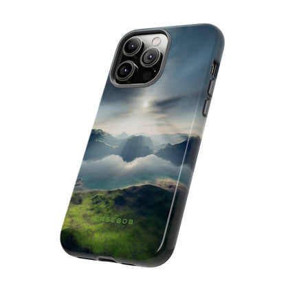 Landscape with Lake & Sun - Protective Phone Case