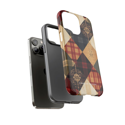 Rustic Geometric Patchwork Harmony iPhone 14 - Tough Phone Case