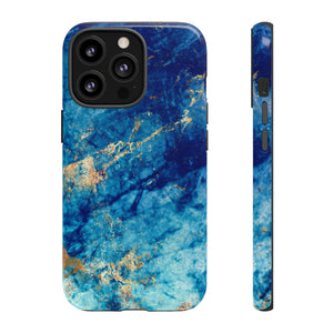 Blue Marble Background - Protective Phone Case