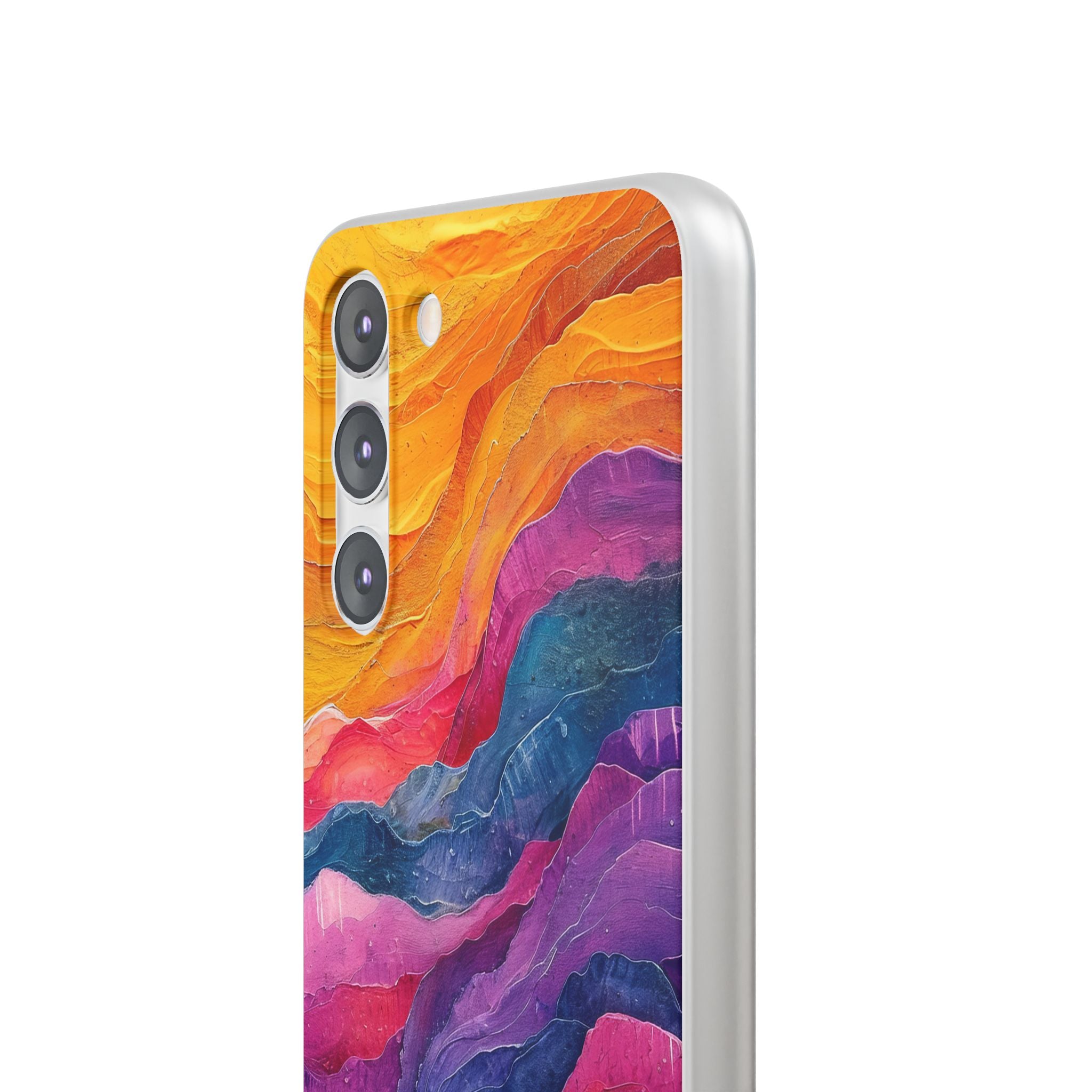 Vibrant Abstract Waves - Flexi Samsung S23 Phone Case