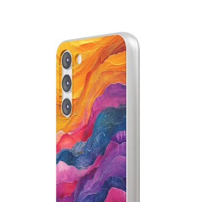 Vibrant Abstract Waves - Flexi Samsung S23 Phone Case