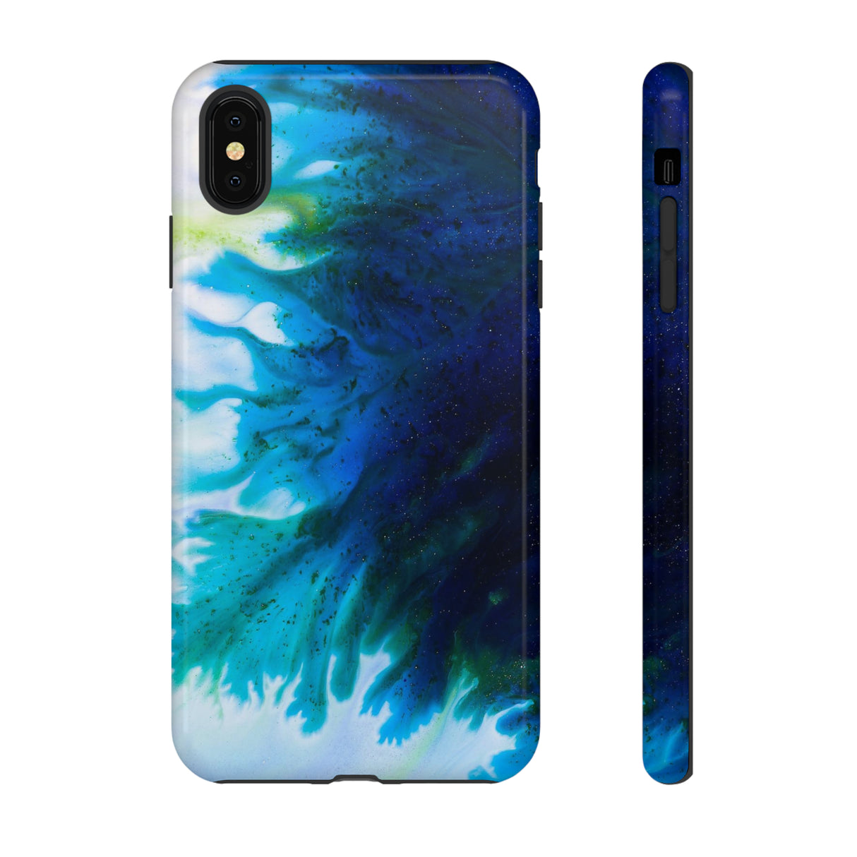 Blue Liquid Ink Art - Protective Phone Case