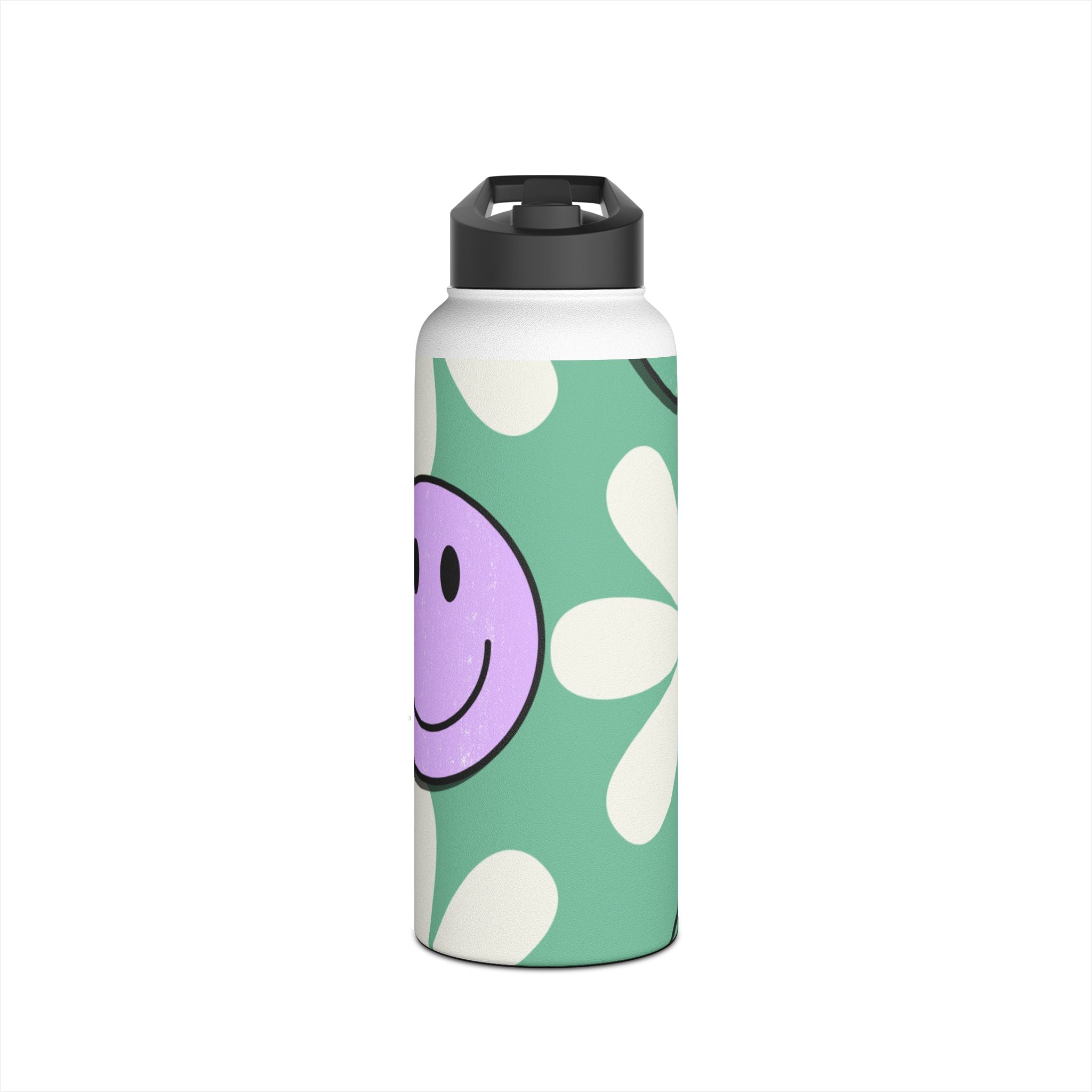 Smiley Daisy Glow - Stainless Steel Water Bottle