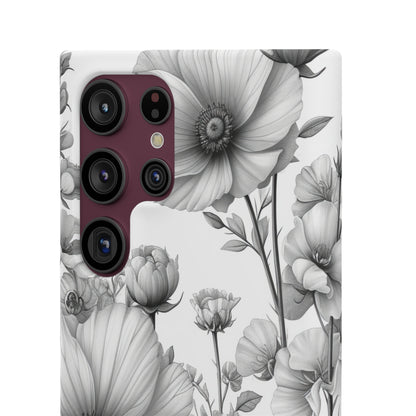 Monochrome Flora | Slim Phone Case for Samsung