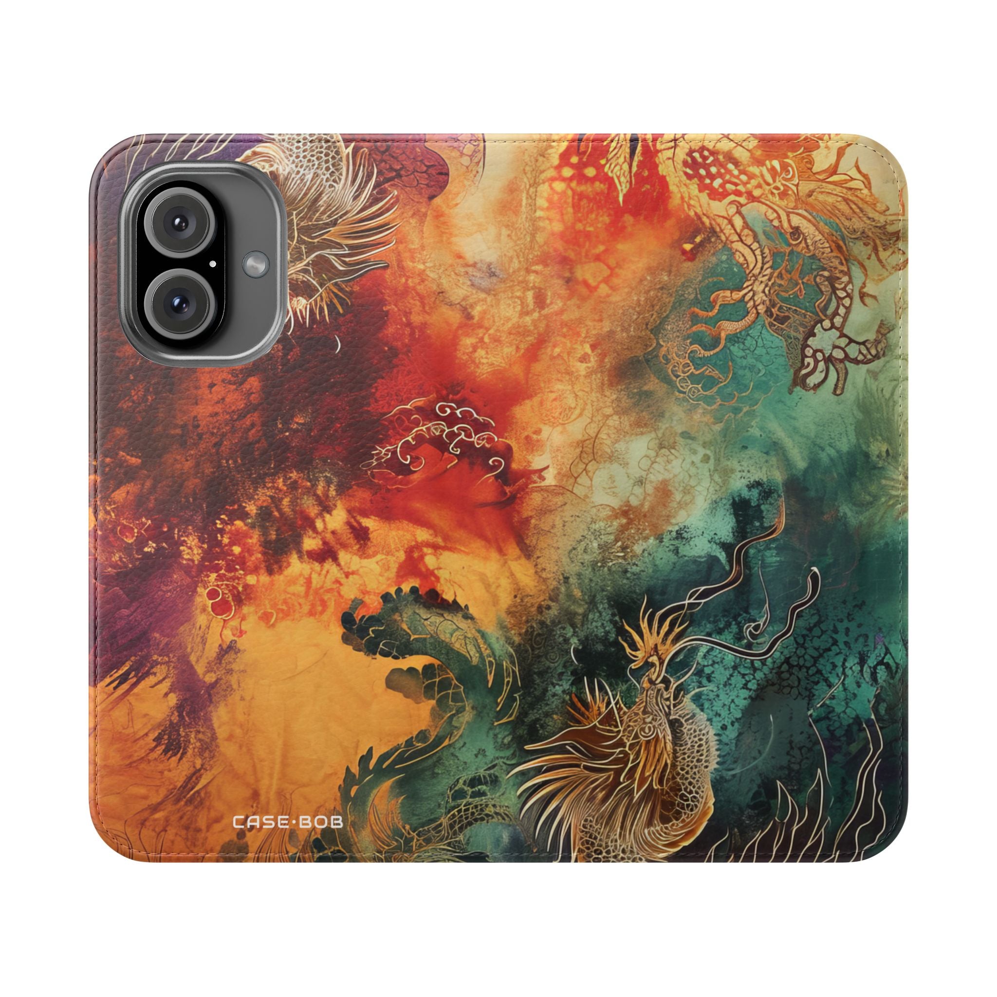 Golden Dragons Blaze - iPhone 16 Case - Wallet