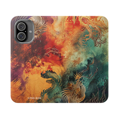 Golden Dragons Blaze - iPhone 16 Case - Portemonnee