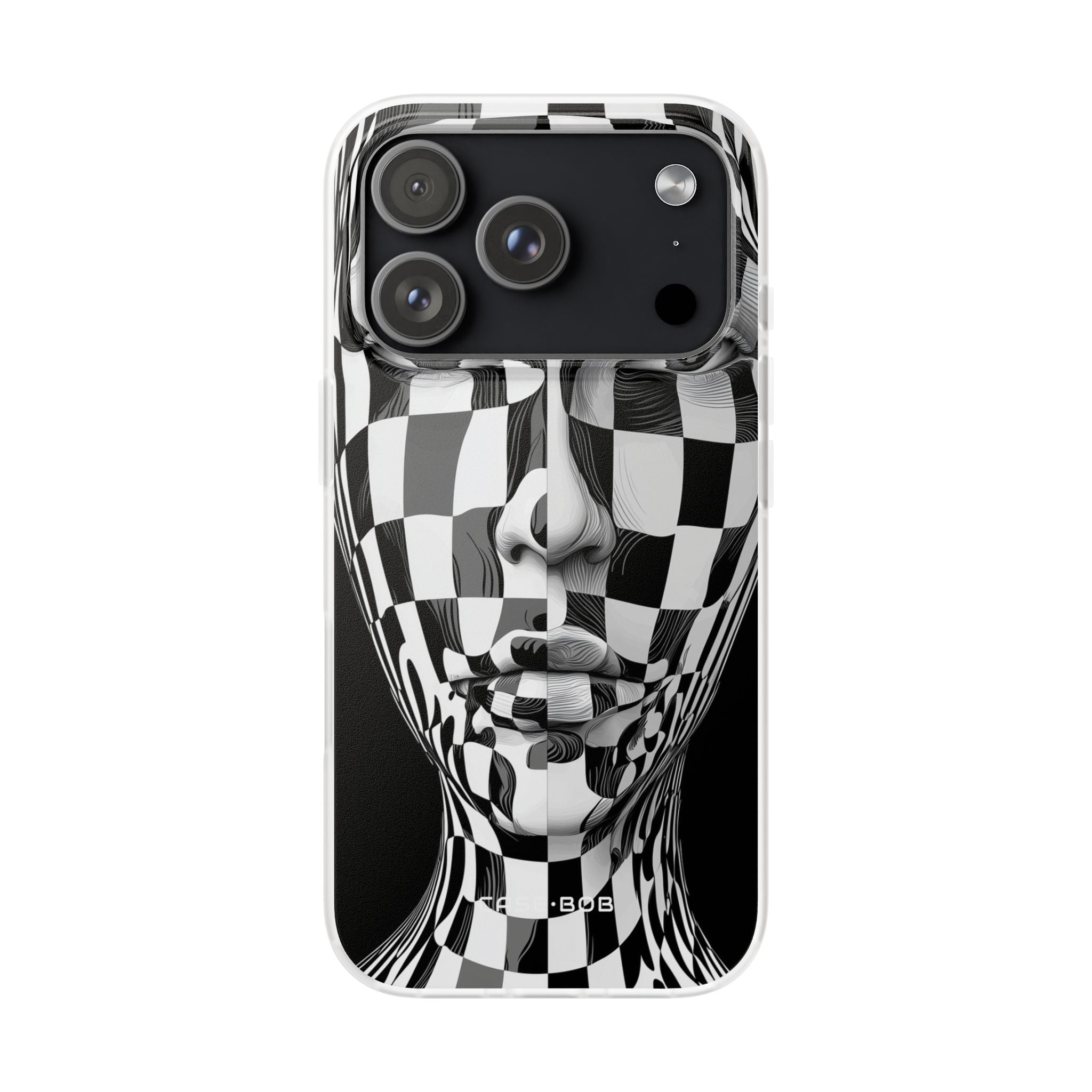 Checkered Face iPhone 17 Pro Case - Soft