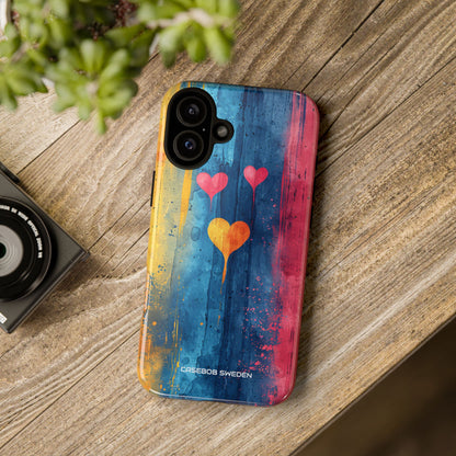 Hearts Watercolor Art - Tough iPhone 16 Phone Case