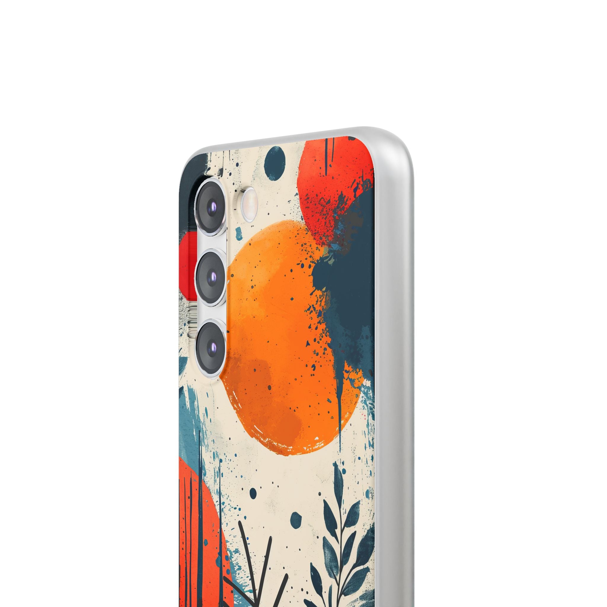 Orange Blue Splash - Flexi Samsung S23 Phone Case