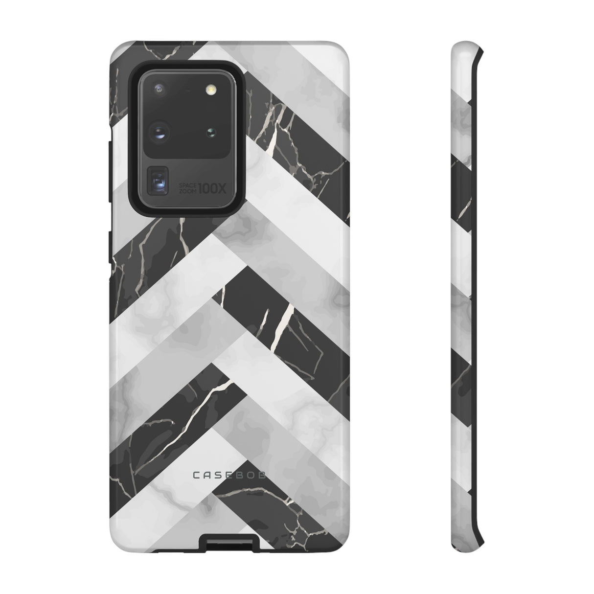 Grey Herringbone - Protective Phone Case