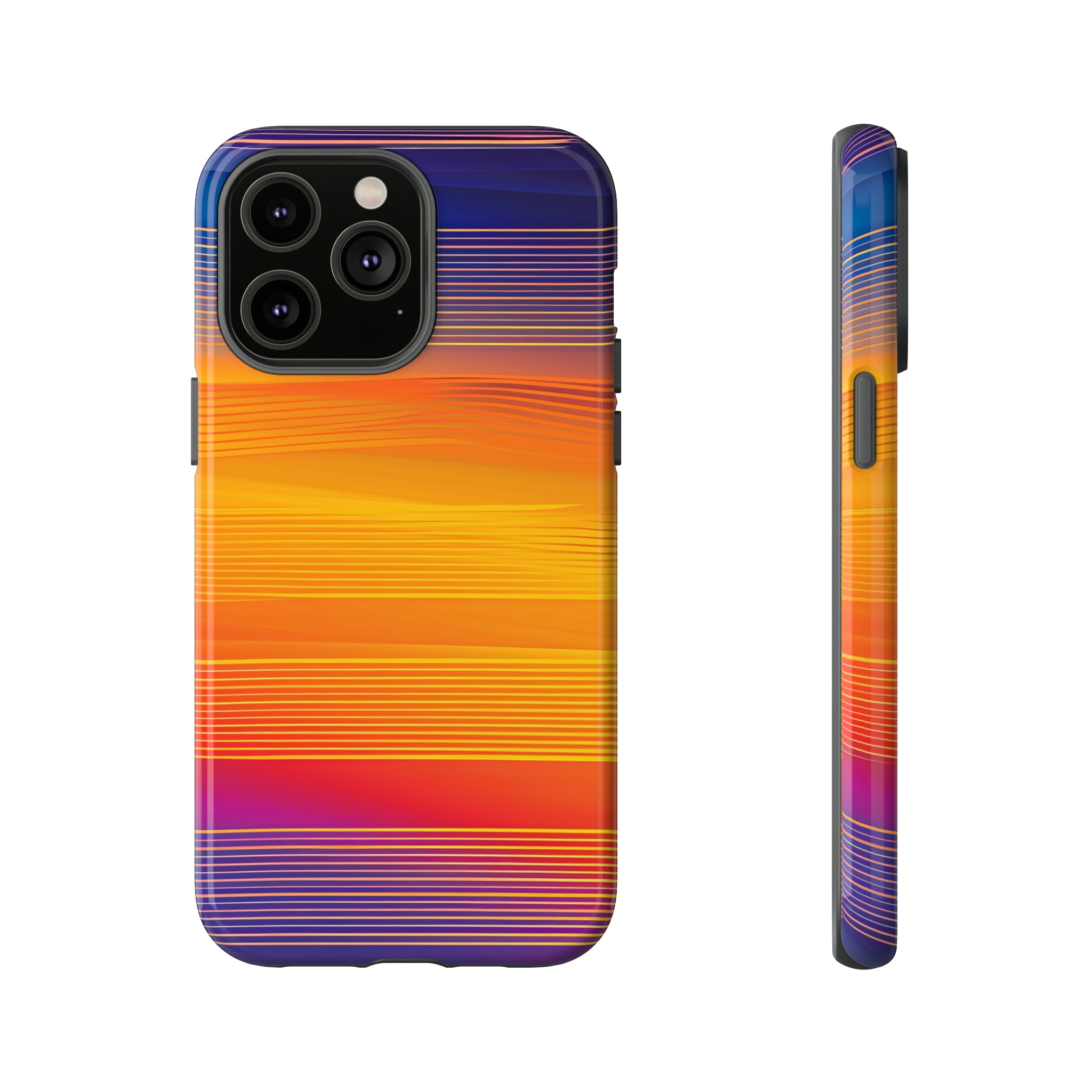 Orange Fusion: Data Artistry - Protective Phone Case