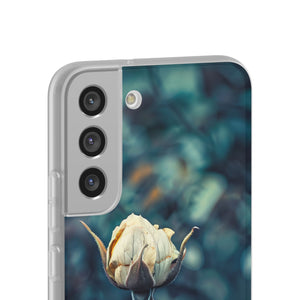 Teal Rosebud Serenade | Flexible Handyhülle für Samsung Galaxy