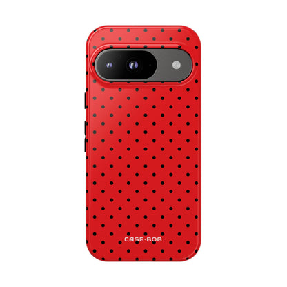 Crimson Dot Matrix Google Pixel 9 Case - Tough