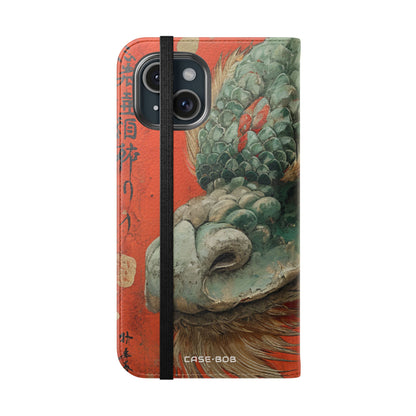 Drakenblik Crimson - iPhone 15 Case - Portemonnee