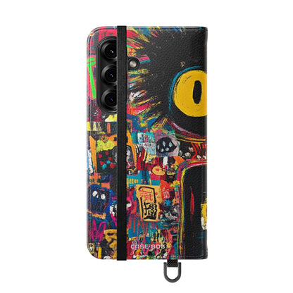 Keltainen silmä - Samsung S25 Case - lompakkotyyppinen suojakotelo