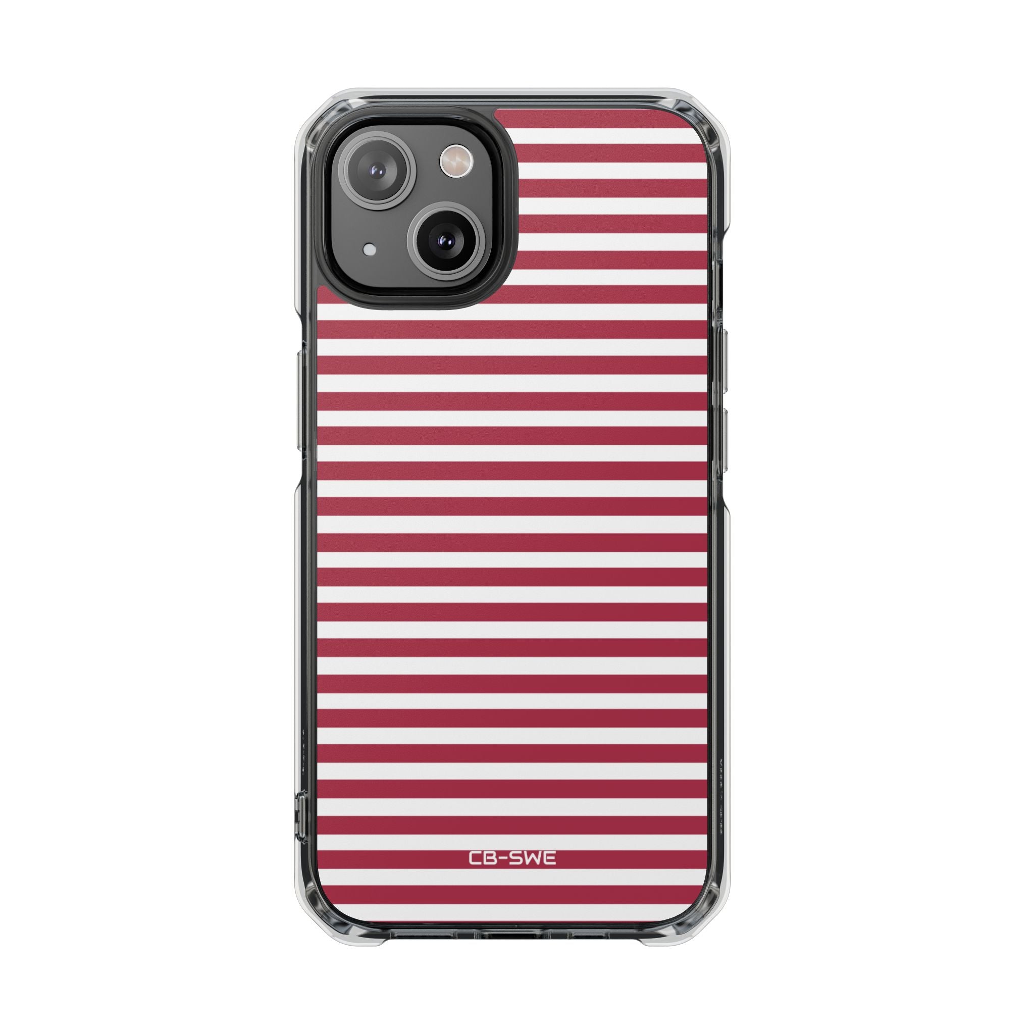Crimson Stripes Flow iPhone Case - Impact