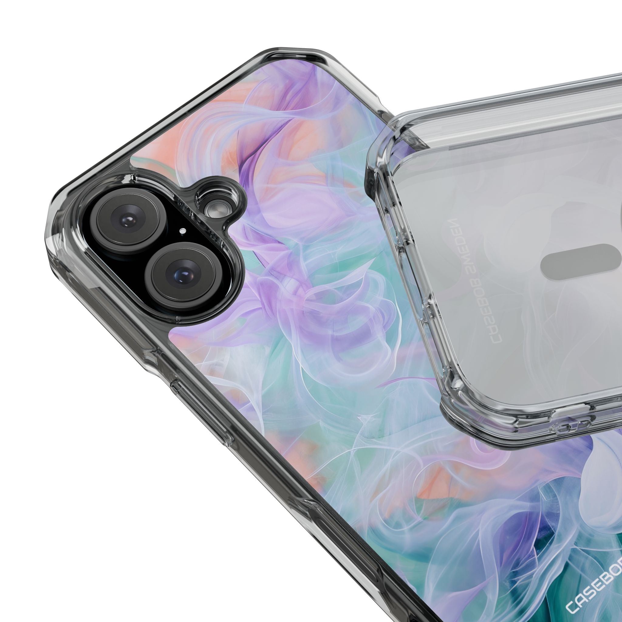 Purple Peach Whirl - Clear Impact iPhone 16 Phone Case