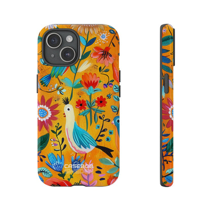 Whimsical Birds Garden iPhone 15 - Tough