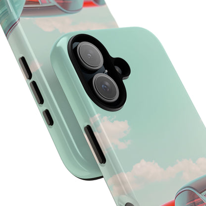 Vintage Turquoise Cars - Tough iPhone 16 Phone Case