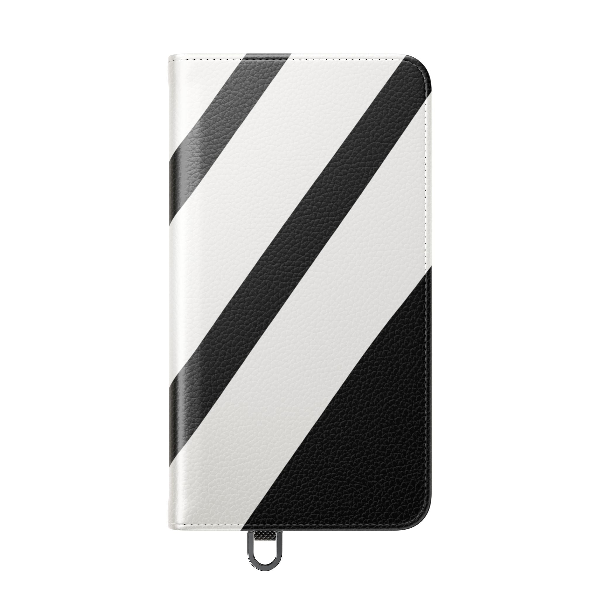 Diagonal Stripes BlackWhite - Samsung S24 Case - Wallet