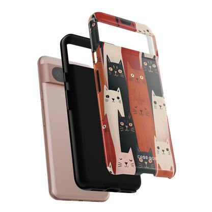 Elongated Cats Black Google Pixel 8 Case - Tough