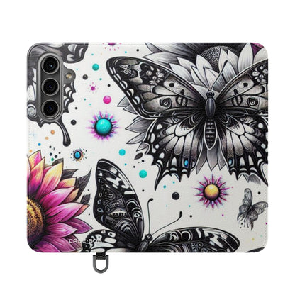 Monochrome Flutter - Samsung S24 Case - Wallet
