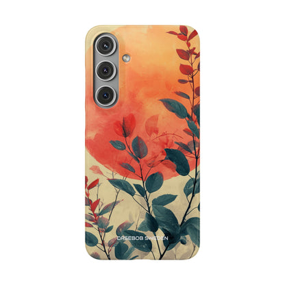 Orange Sun Harmony - Slim Samsung S24 Phone Case