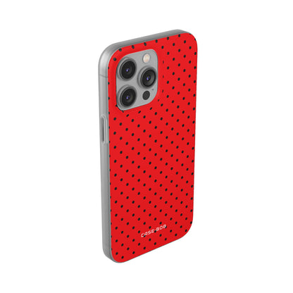 Crimson Dot Matrix iPhone 14 Pro Max Case - Soft