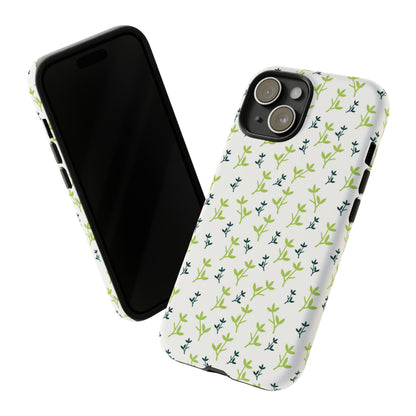 White Flower Pattern - Protective Phone Case