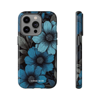 Blue Petal Radiance iPhone 14 Pro Case - Tough