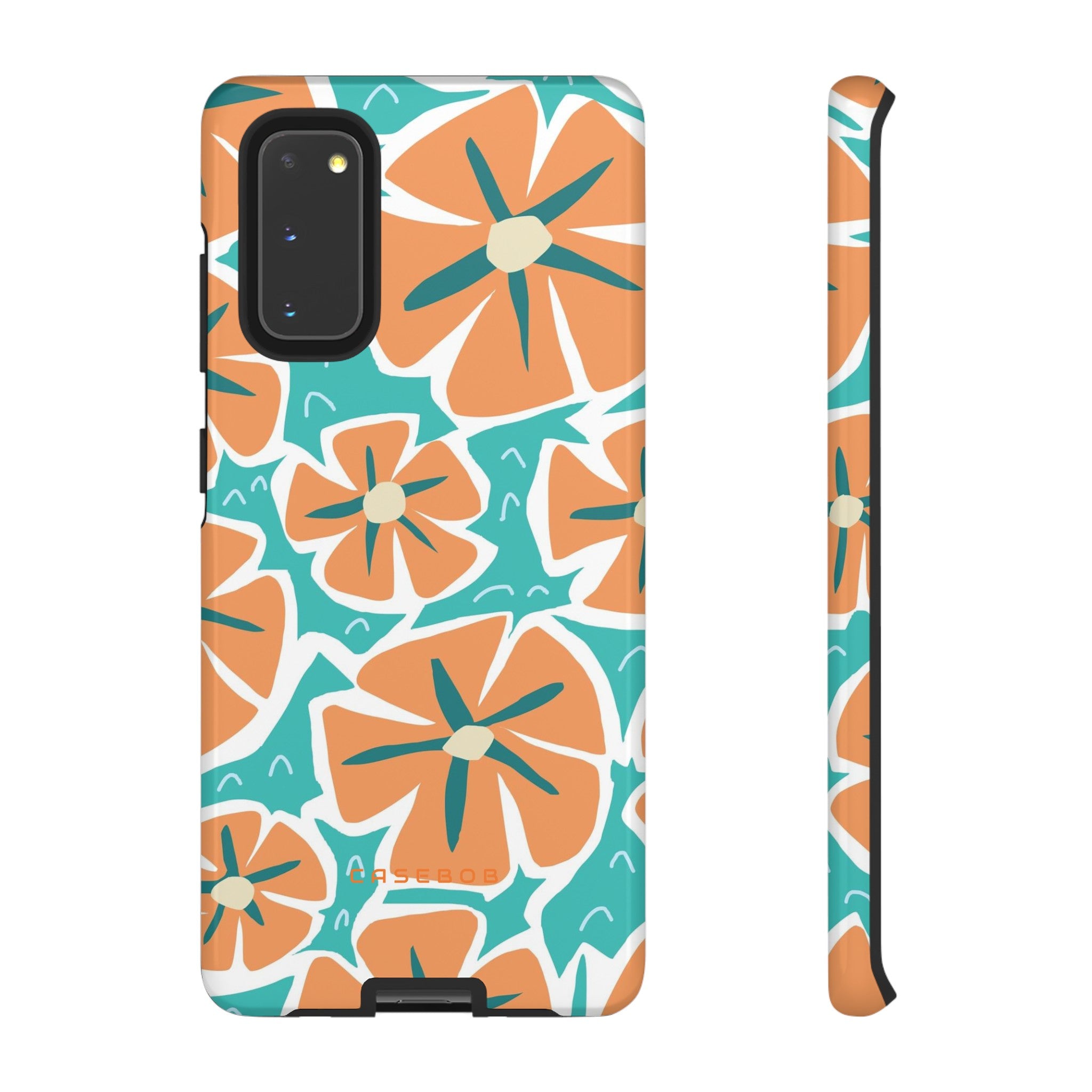 Orange Happy Flower - Protective Phone Case