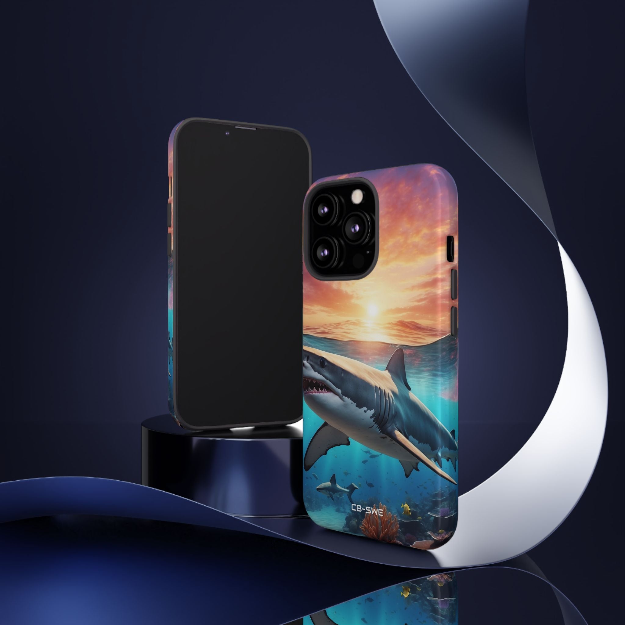 Shark Swims Through - iPhone Case