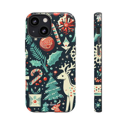 Festive Snowflakes Dance - iPhone Case