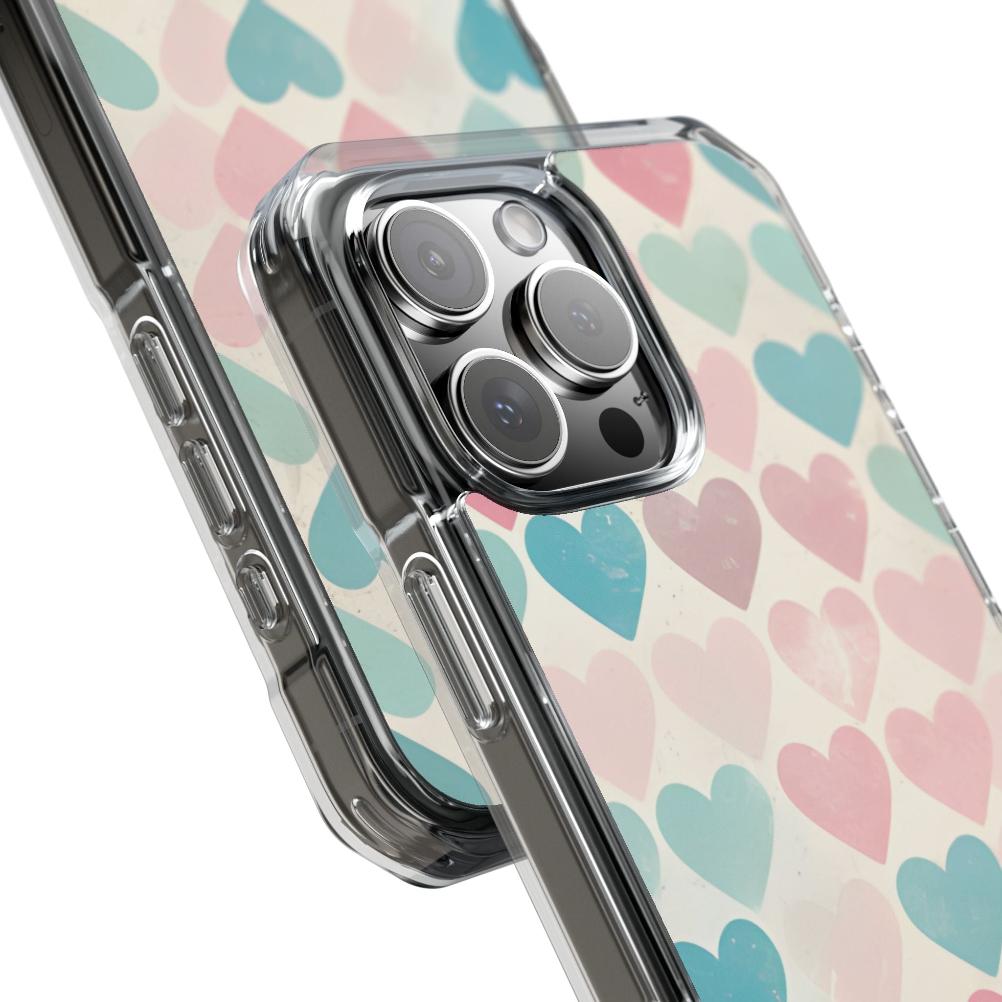 Retro Hearts Symmetry iPhone Case - Impact