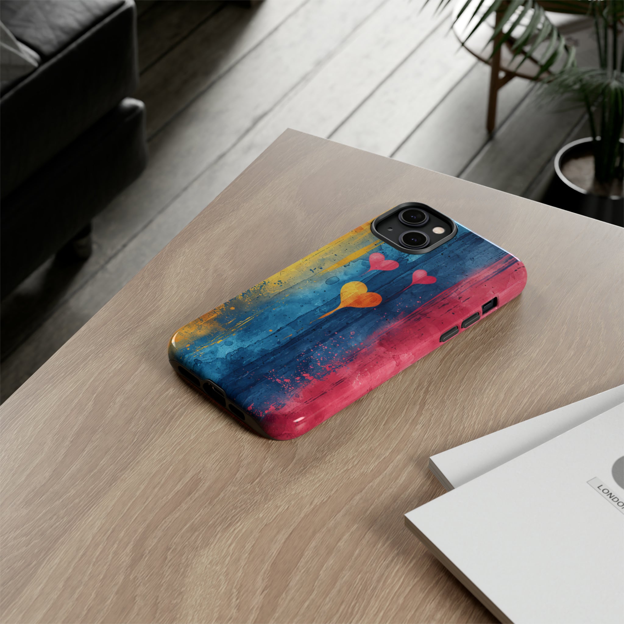 Watercolor Stripe Bliss - Protective Phone Case