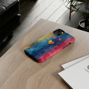 Watercolor Stripe Bliss - Protective Phone Case